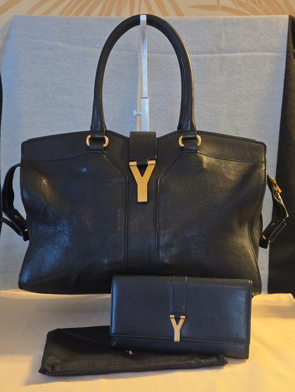 YSL Cabas Chyc Bag with Matching Wallet